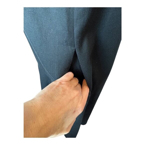 Maeve Dress Women XS‎ Black Linen Blend Asymmetric Hem Sleeveless Ismene Midi - Picture 7 of 10